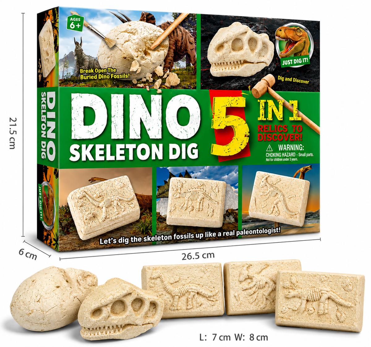 ZESTAW Wykopaliska DINOZAURY