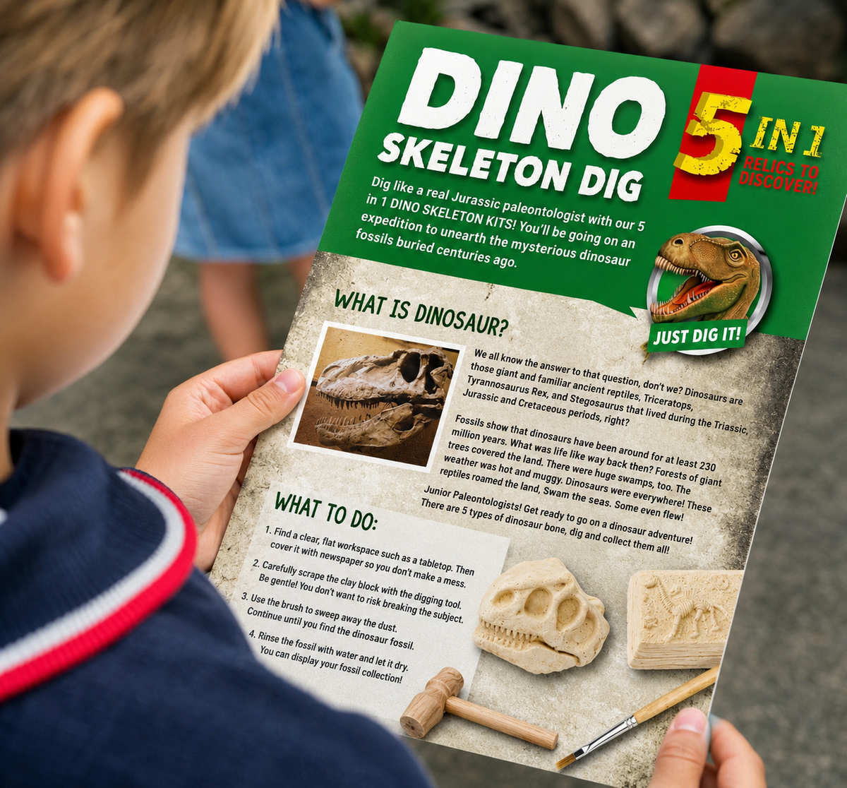 ZESTAW Wykopaliska DINOZAURY